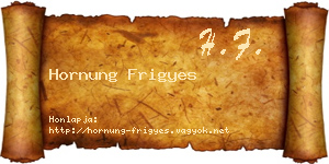Hornung Frigyes névjegykártya